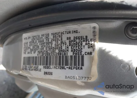 2003 Toyota Avalon Xls из США, поврежденный, VIN 4T1BF28B33U280188